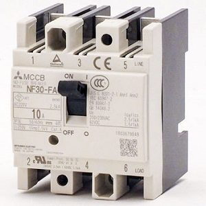 Mitsubishi NF30-FAU 3P 10A Circuit Breaker NF30FAU3P10A