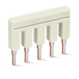 WAGO 5-way Light Grey Insulated Push-in Jumper Bar 2002-405